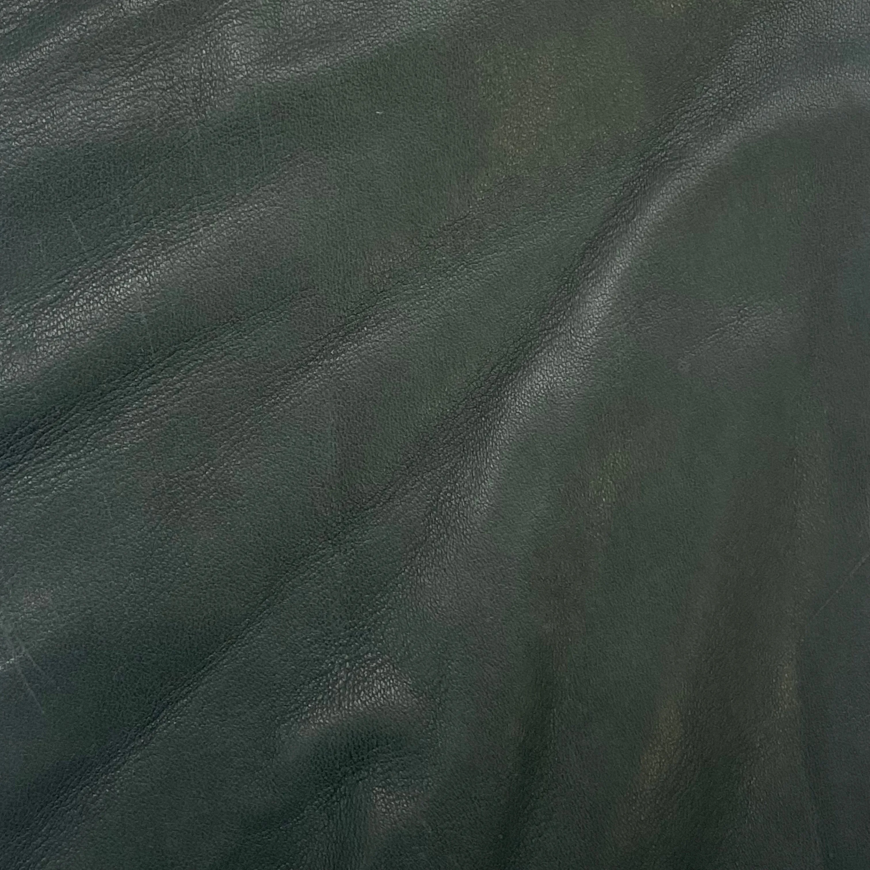 3oz (1.4mm) Cow Leather- Sea Kelp Green (per square foot)