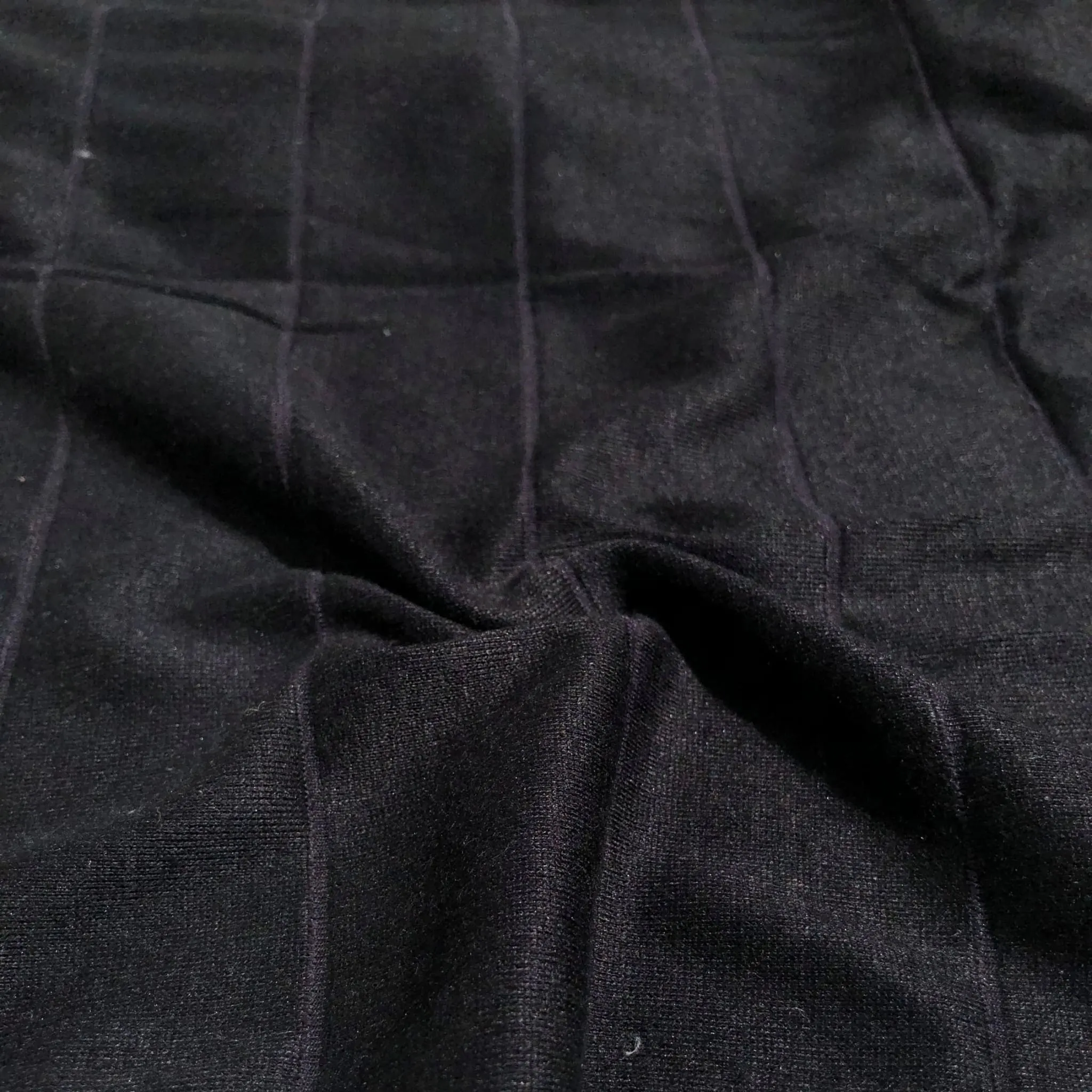 68" Black Striped Modal Spandex Stretch Blend Piece Dyed Knit Fabric By the Yard