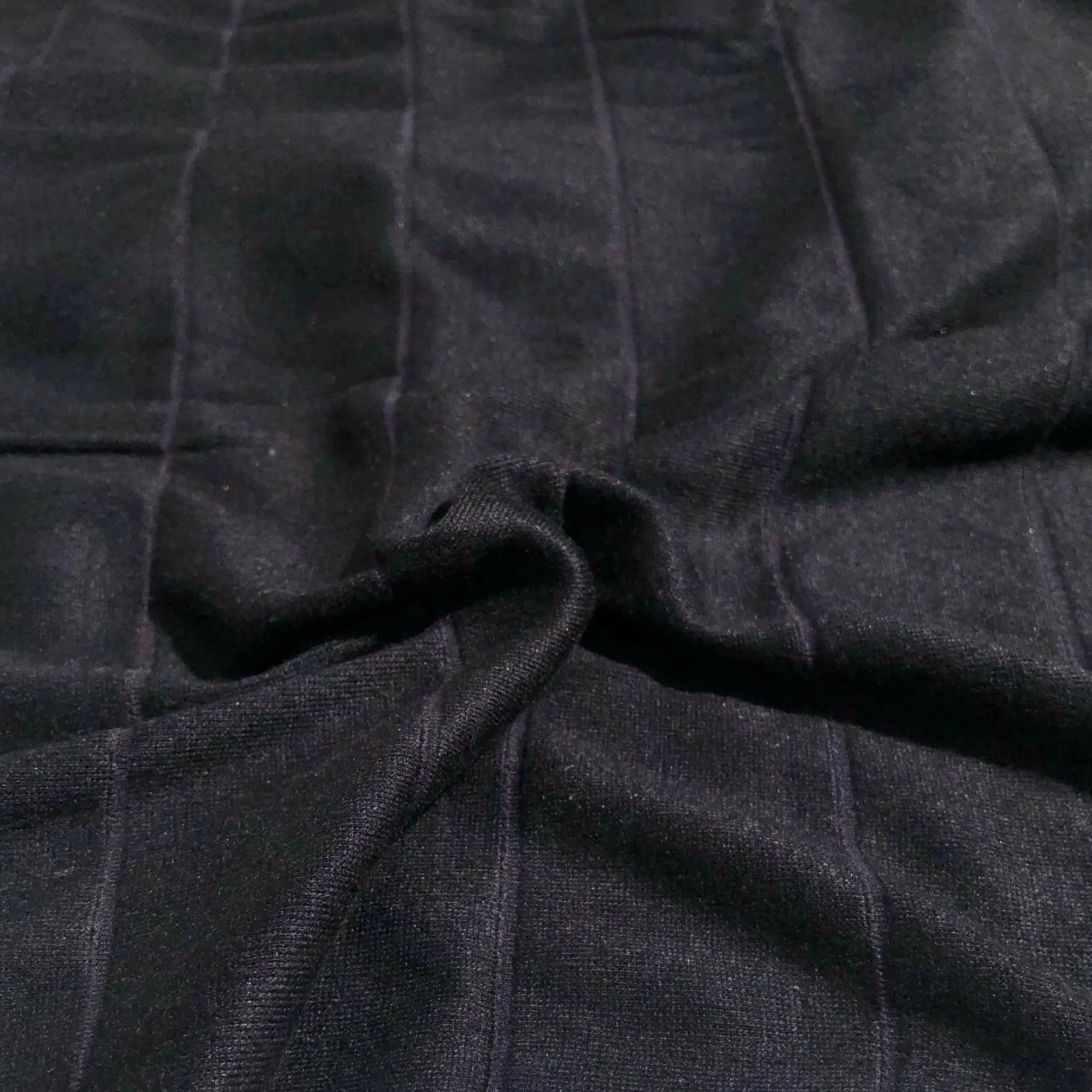 68" Black Striped Modal Spandex Stretch Blend Piece Dyed Knit Fabric By the Yard