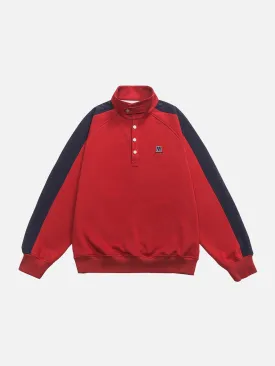 AlanBalen® - Color Block Polo Sweatshirt