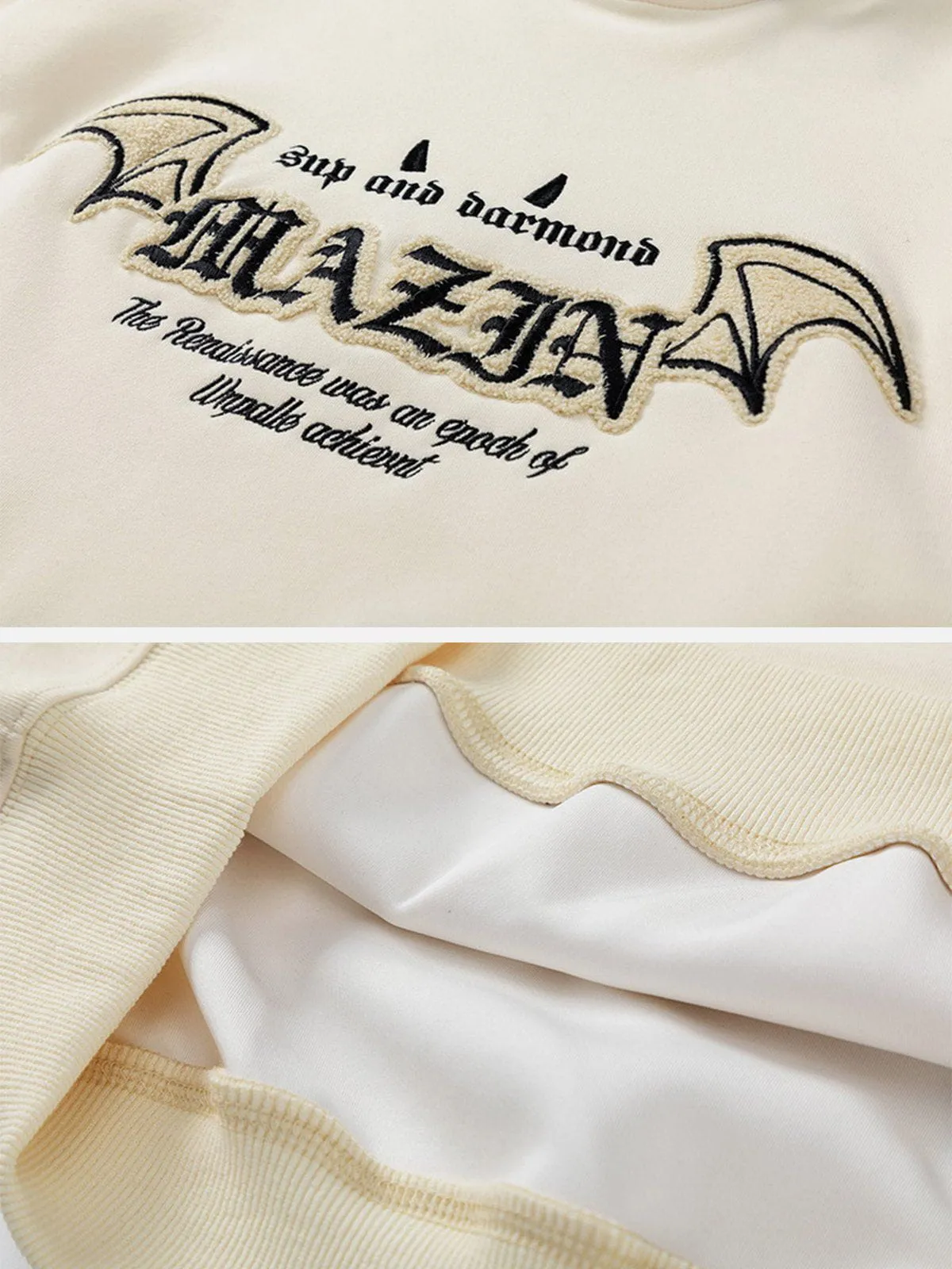 AlanBalen® - Devil's Wings Embroidery Hoodie