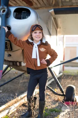 Amelia The Pioneer Pilot Jacket | Hat & Scarf