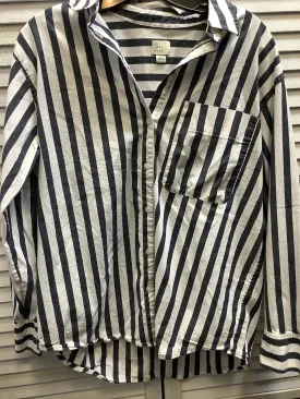 Blouse Long Sleeve By A New Day In Striped Pattern, Size: M