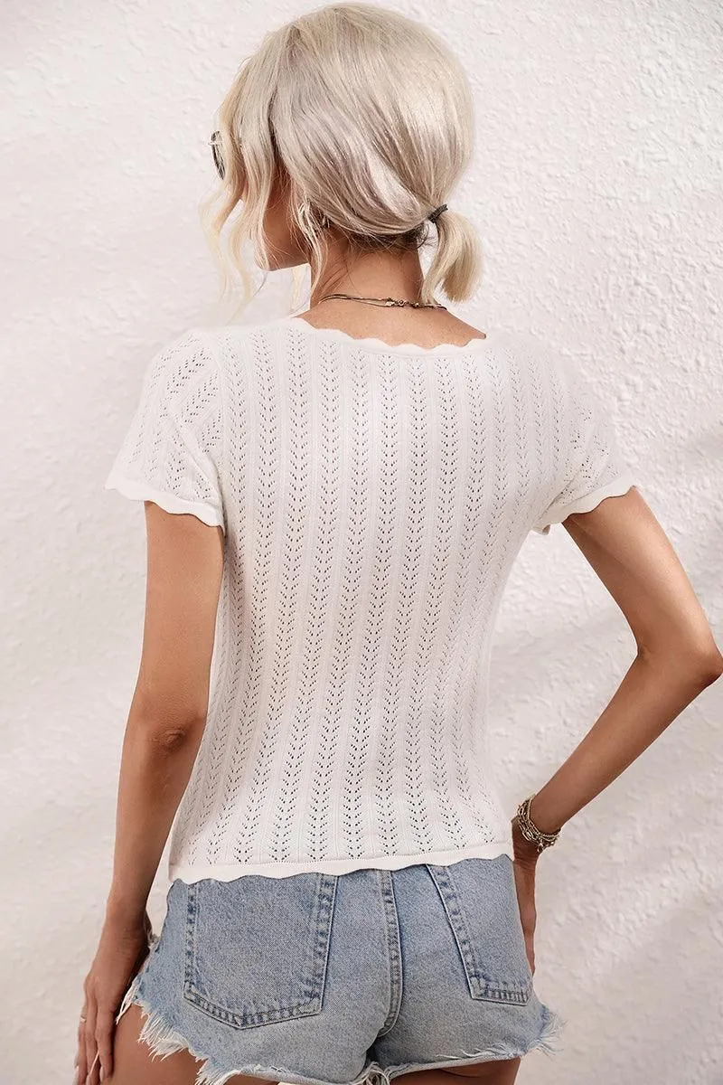 DEEP ROUND NECK DAILY TOP