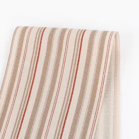 Herringbone Stripe Cotton / Triacetate - Fawn Mix