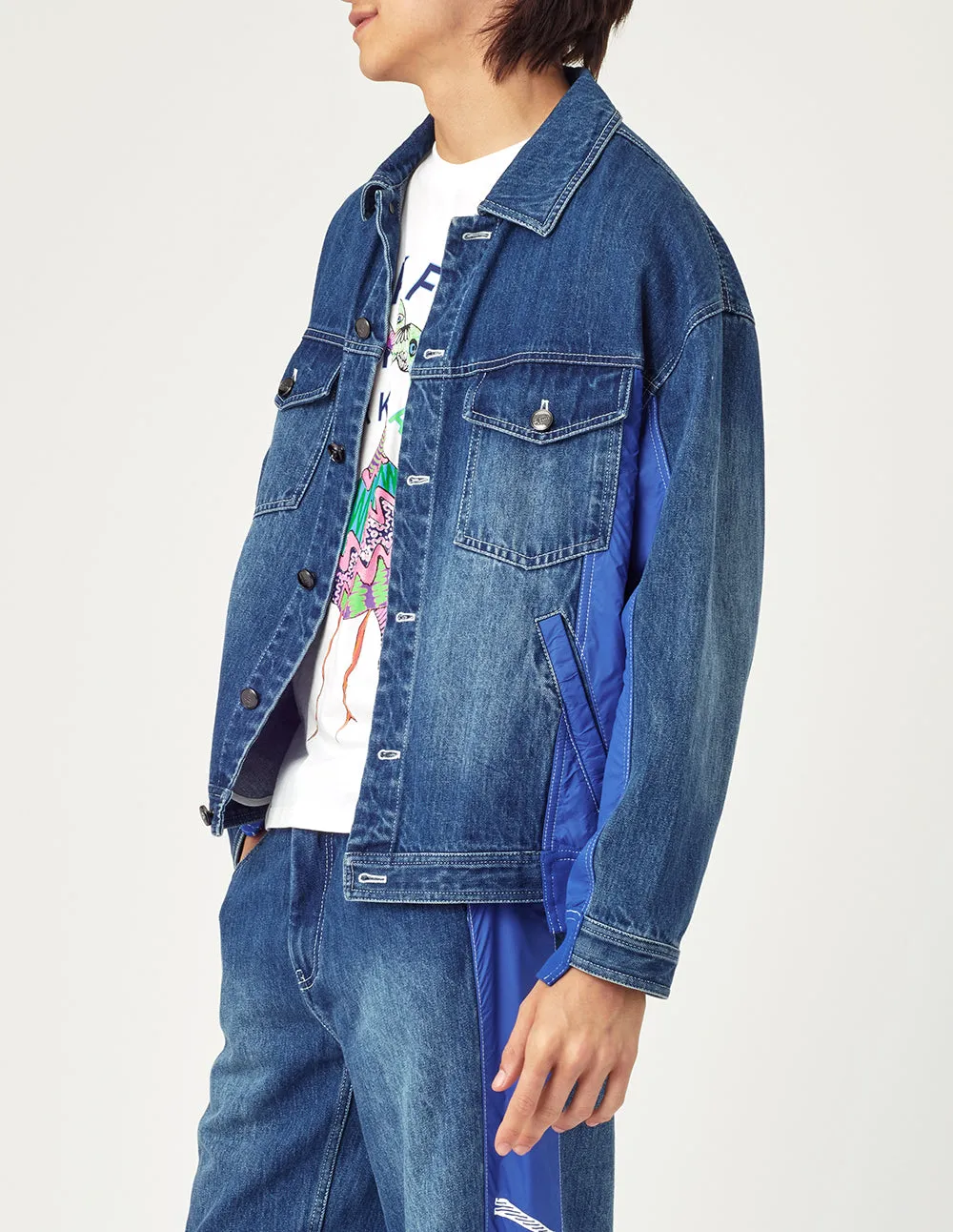 MARK FAST Men Washed Denim Jacket