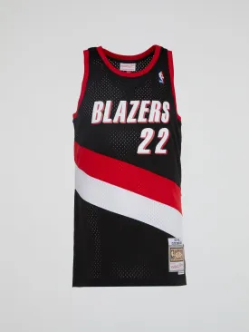 Mitchell and Ness - NBA Swingman Road Jersey Trail Blazers 91 Clyde Drexler - Black