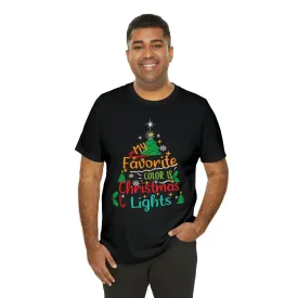 My favorite color is Christmas Light | Amazing T-shirts Apparel | Christmas t-shirts | Oversize Graphic women