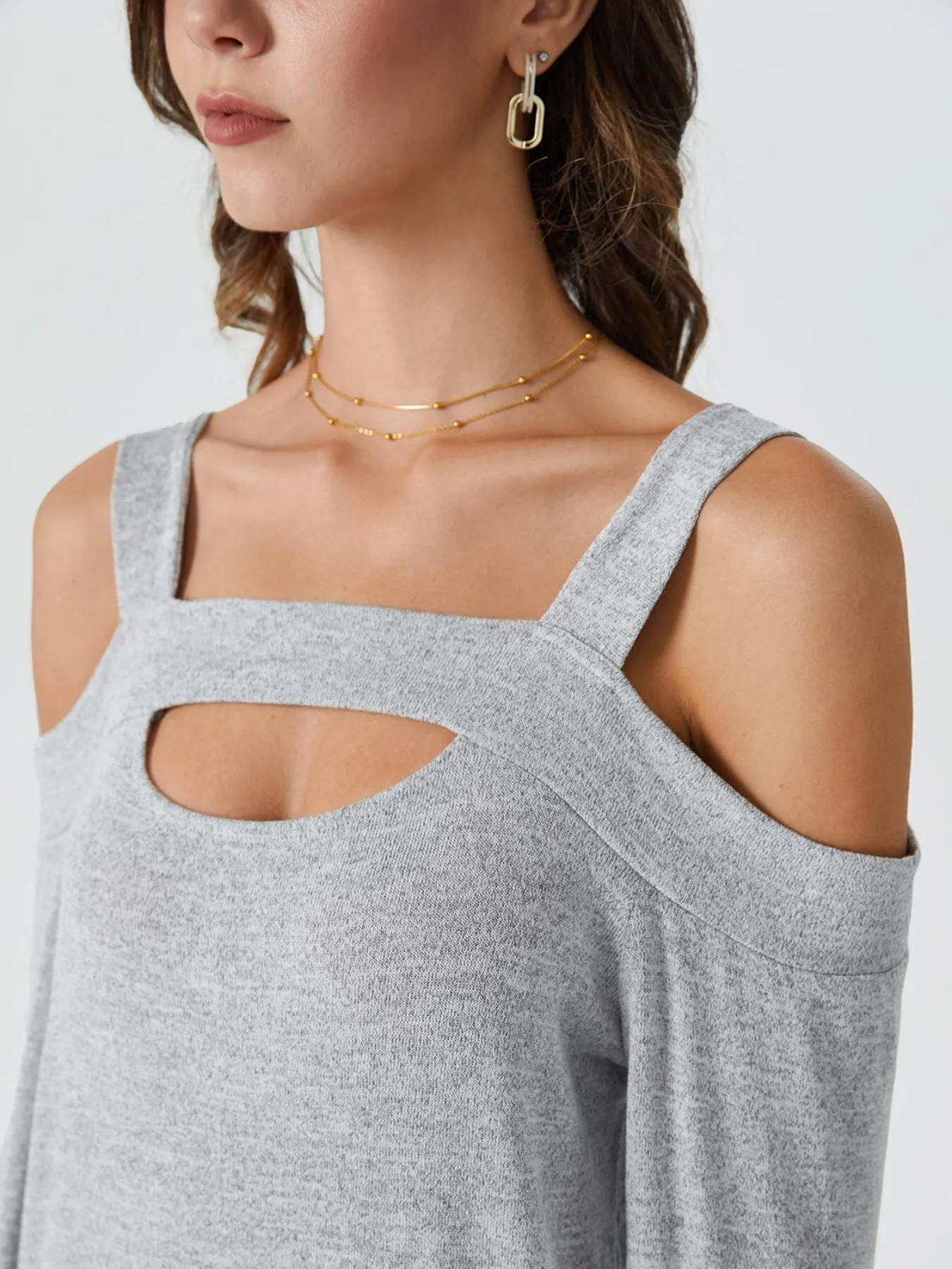 OL Cut Out Cold Shoulder Tee