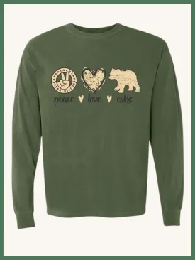 Peace Love Cubs Long Sleeve Tee