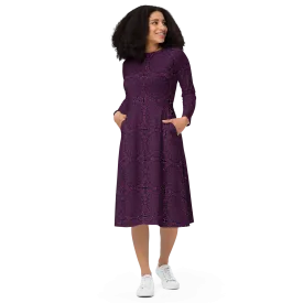 Recursia Desert Dream Long Sleeve Midi Dress