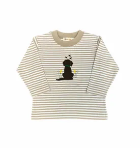 Striped Khaki Hunting Dogs Tee