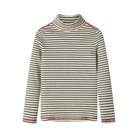 STRIPED TURTLENECK-BLACK STRIPED