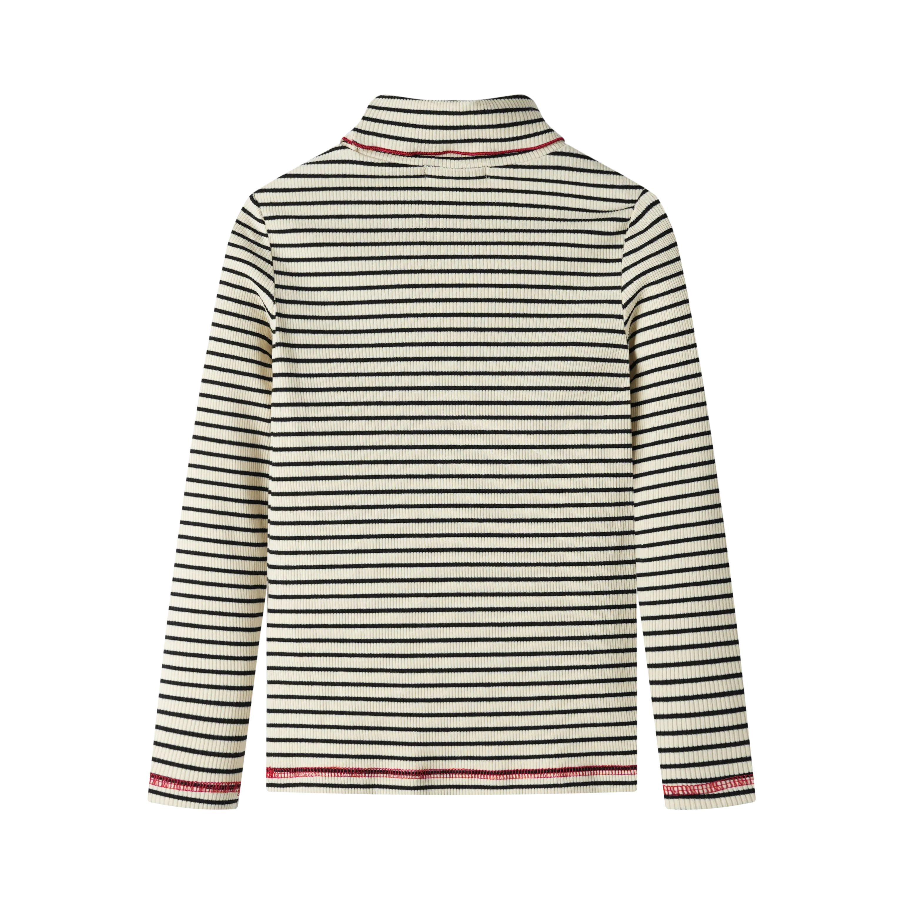 STRIPED TURTLENECK-BLACK STRIPED