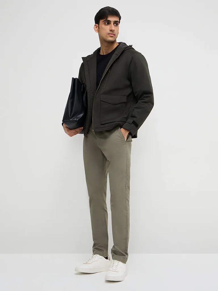 WES Casuals Olive Relaxed-Fit Jacket